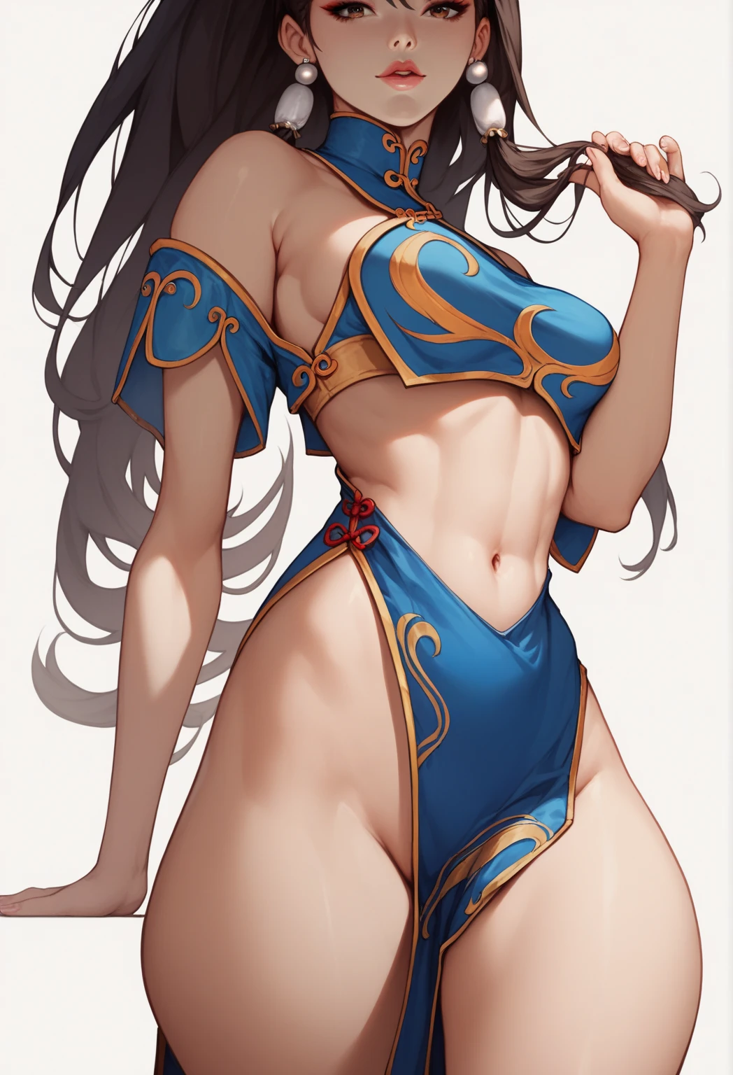 ((woman based on the character chun li)), big long breasts naked, giant tits, new chun-li musculosa, martial art, fight scene showing pubic hair, toned wide, large hips, ((ultra realisitic)), TM Ninja white, Icons, cores Vibrants, vector style, digitl art, 8k, details Intricate, mesmerizing, professionally made, beautiful vector illustration, 12k resolution, 3d, all characters detailed in full length, ((highy detailed)), ((Vibrant)),((ultra high-quality)), ((Hyper-Realism)), ((fotorrealism)), [octan rendering] , in town, Lots of cars (realisitic), ultra details, accessories, erotic, chun-li serene look, detailed perfect face, greeneyes, (porn)