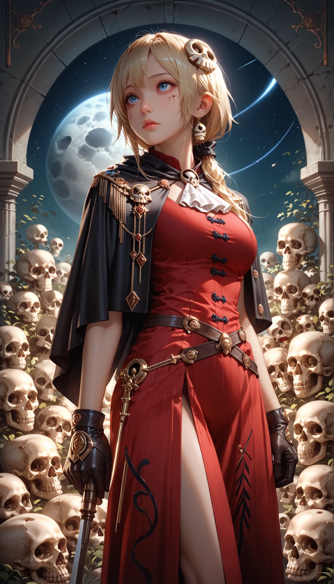 official art, unity 8k wallpaper, ultra detailed, beautiful and aesthetic, masterpiece, best quality, (zentangle, mandala, tangle, entangle), (fractal art:1.3) , 1girl, red hair, red eyes, flame, dragon, roses, sword, magic, extremely detailed, dynamic angle, cowboyshot, the most beautiful form of chaos, elegant, a brutalist designed, vivid colours, romanticism, by james jean, roby dwi antono, ross tran, francis bacon, michal mraz, adrian ghenie, petra cortright, gerhard richter, takato yamamoto, ashley wood, atmospheric, ??????? of musical notes, streaming musical notes visible