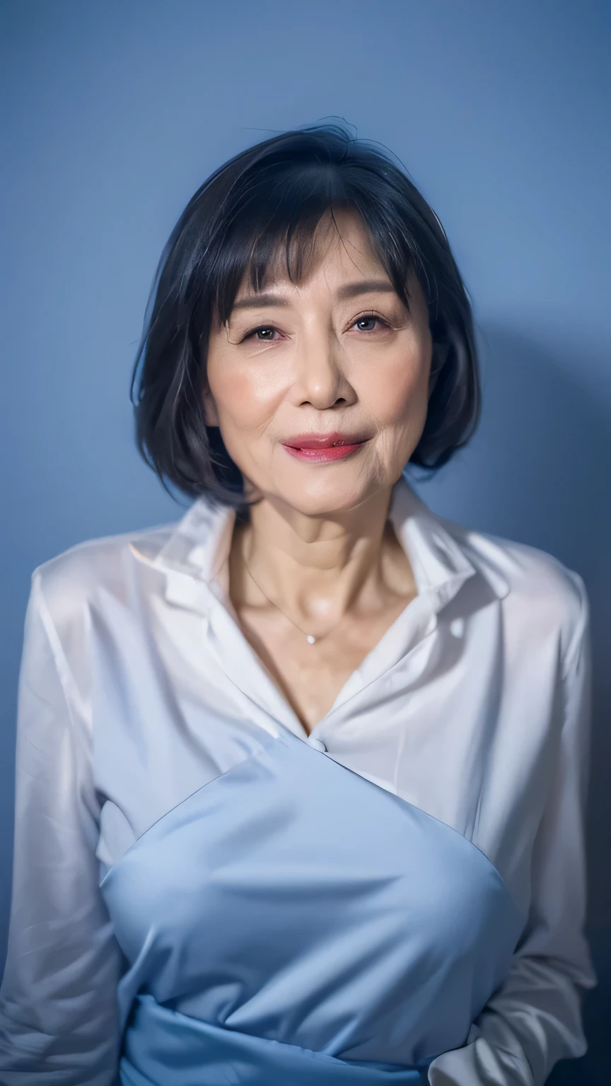 Beautiful mature woman、60-year-old woman、Snapshots、Red lips, Thin lips, Mourning clothes、Light from the front, 