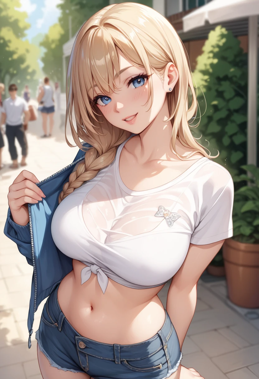 Cute girl,Clothes are slightly revealing 