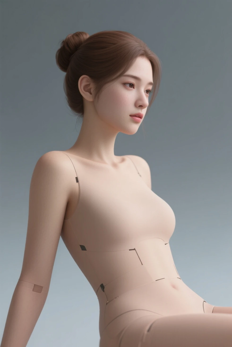 full length frame, High detail RAW color art, animation, cartoon, (((white topic))), (elegant, beautiful face), piercing, (freckles), thick thighs, (((cute fitness girl))), barely legal, magical atmosphere, ((short hair)), pubic hair, (detailed skin, skin texture), (intricately detailed, fine details, hyperdetailed), raytracing, subsurface scattering, (sport jim on background), ((muted colors)), diffused soft lighting, shallow depth of field, by (Oliver Wetter), photographed on a Canon EOS R5, 28mm lens, F/2.8, sharp focus bokeh
