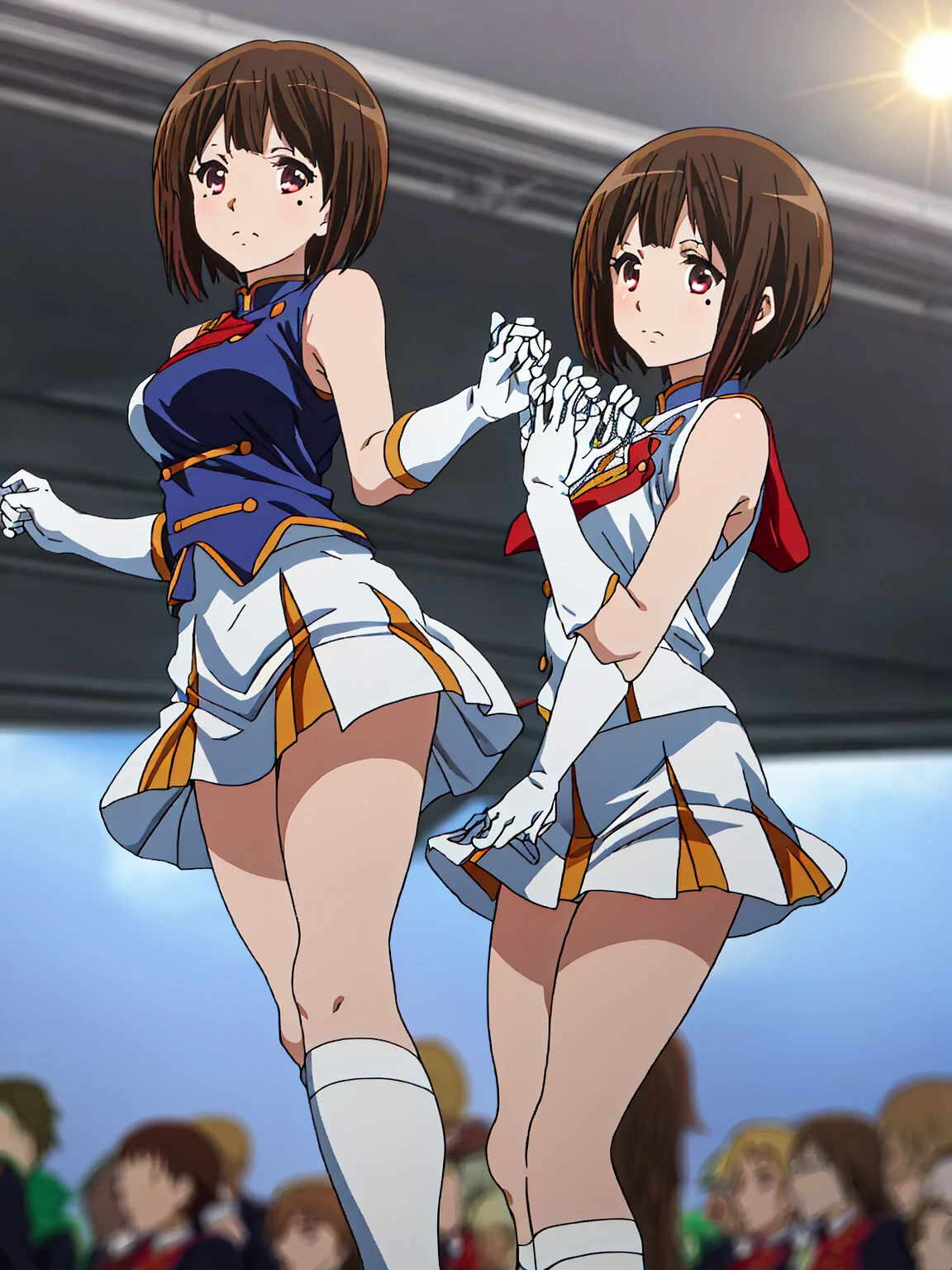 masutepiece,Best Quality,Solo,
,Smile,Open mouth,
Noriko Takaya,1girl in,
Medium Hair,Brown hair,Brown eyes, 部屋でポーズをとるセクシーなワンピース👗のアニメの女の子, anime maids riding early tanks, oppai, flirty anime witch casting magic, in a anime masterpiece, two beautiful anime girls, Ecchi anime style, Ecchi, Still from TV anime, anime goddess, captivating anime screenshots, screenshot from a 2012s anime