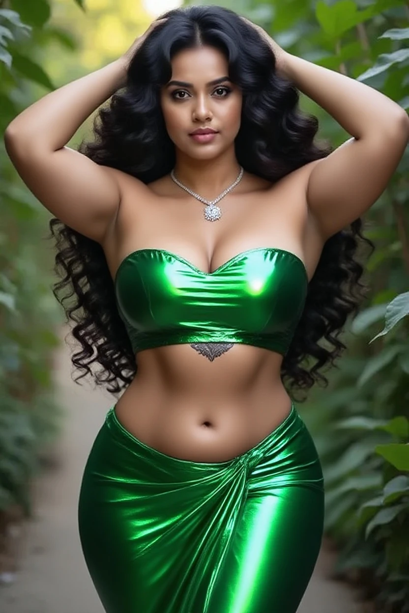 photo of desi indian actress posing like a prostitute, worker , sexy dress, hair updo upsweep, blonde, Green dress, skin, stunningly beautiful, feminine form, big breasts, cleavage, sexy midriff, stunningly gorgeous, flirty and playful, party dress, party, party girl, film photography, extreme detail, 4k, ultra hd, Sonam kapoor, hyperrealism, trending on artstation, polished, photorealistic, backlight, hair dark, 8k ultra hd.