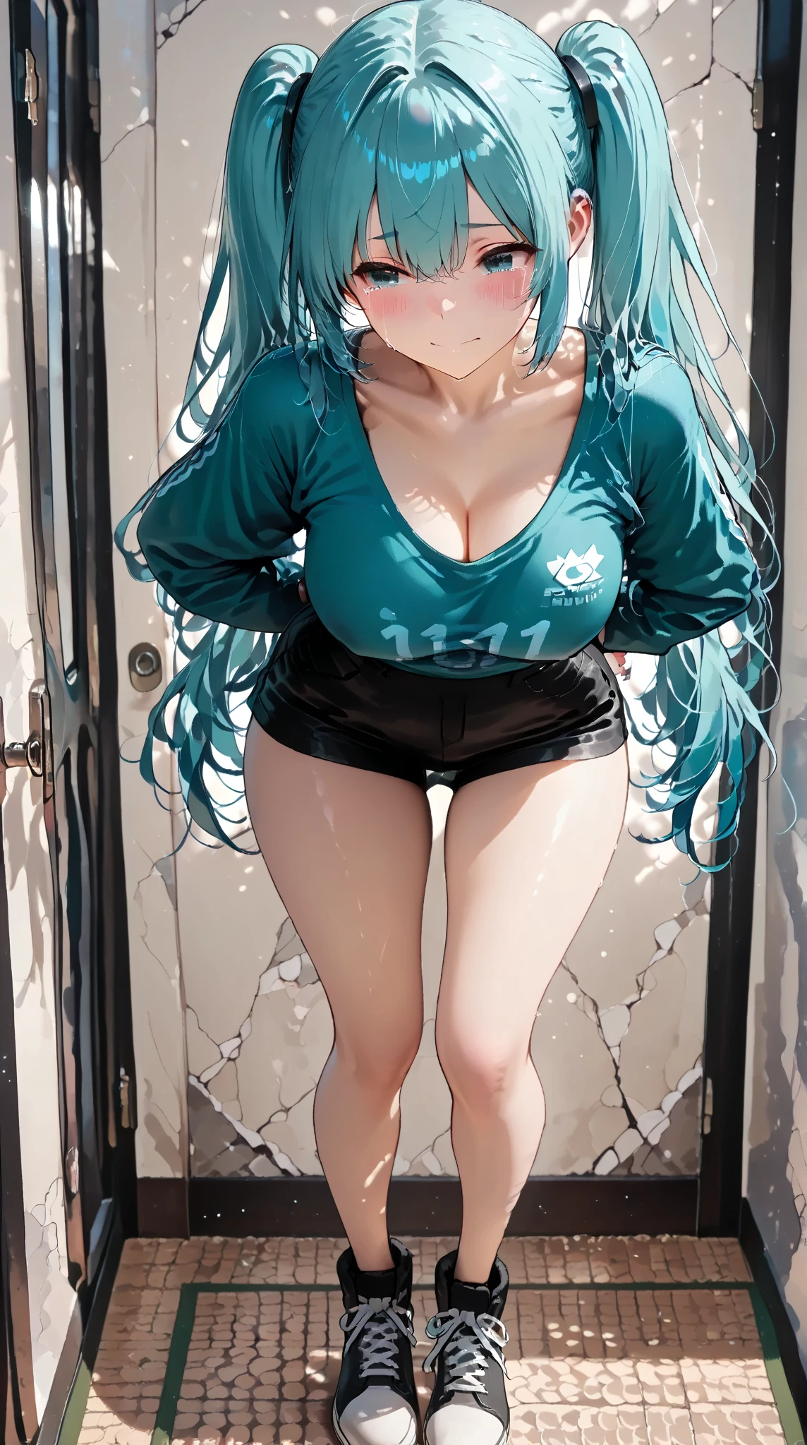 Cleavage Big Breasts Sweat Plump thighs rain water着 lure 18-year-old Harem Hatsune Miku water sperm R-18 nsfw SEX ejaculation Ahegao