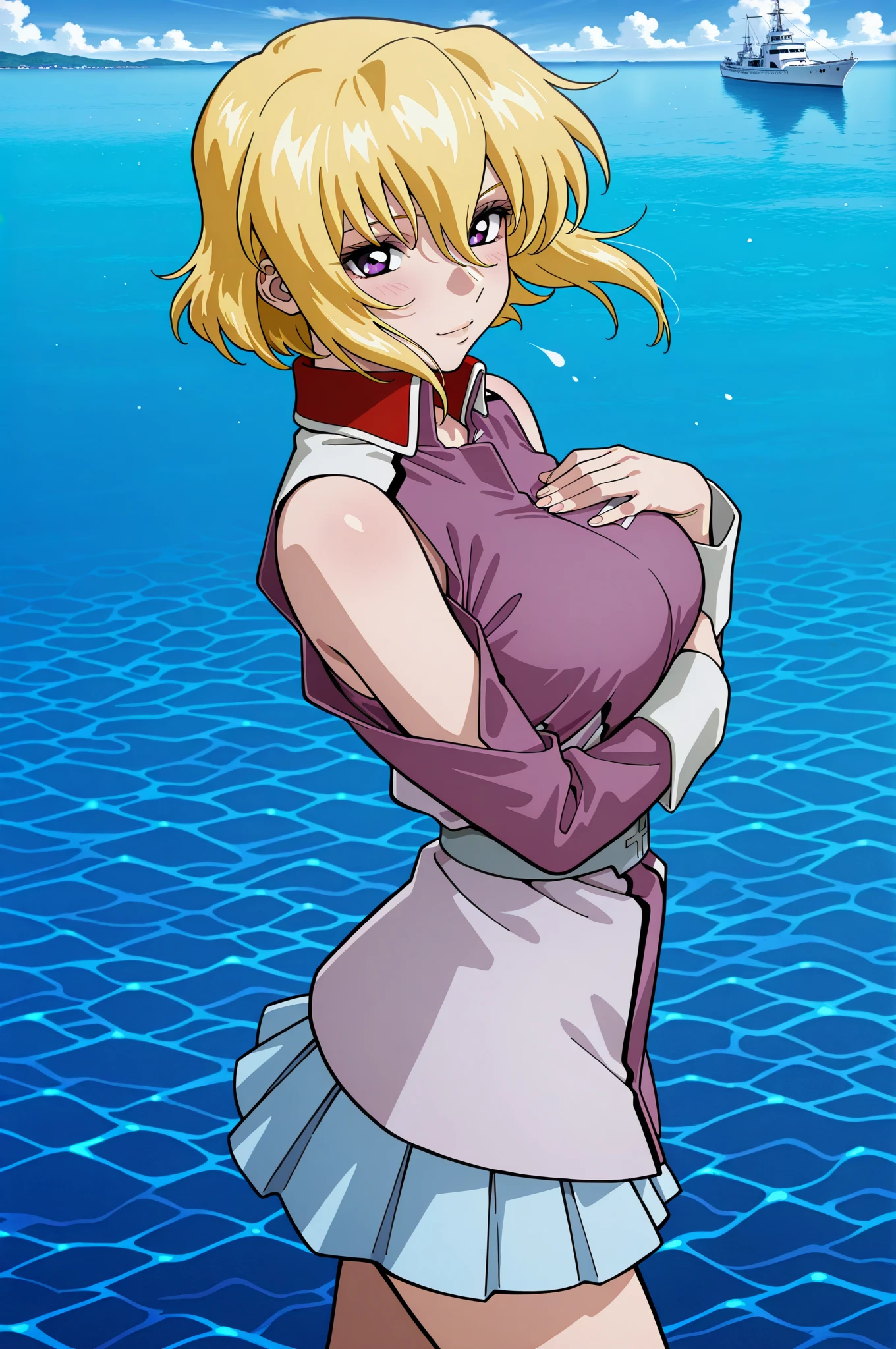 1 girl, light smile, shiny skin, highest quality, table top, (game CG:1.4), NSFW, detailed beautiful face and eyes,big breasts、small area see-through lingerie, sailor venus, I could feel the fight, Severe, cowboy shot、big and full breasts、full moon night、beautiful starry sky、((highest quality)), (Super detailed), very detailed, High resolution raw color photos, professional photography, ((beautiful big breasts)), wonderful face and eyes, (see through panties:1.2)、、big ass、looked back、Close up of cameltoe、Close up of cameltoe、Please open your thighs from below. bend your knees Peeing yellow water flowing from the crotch full of sweat