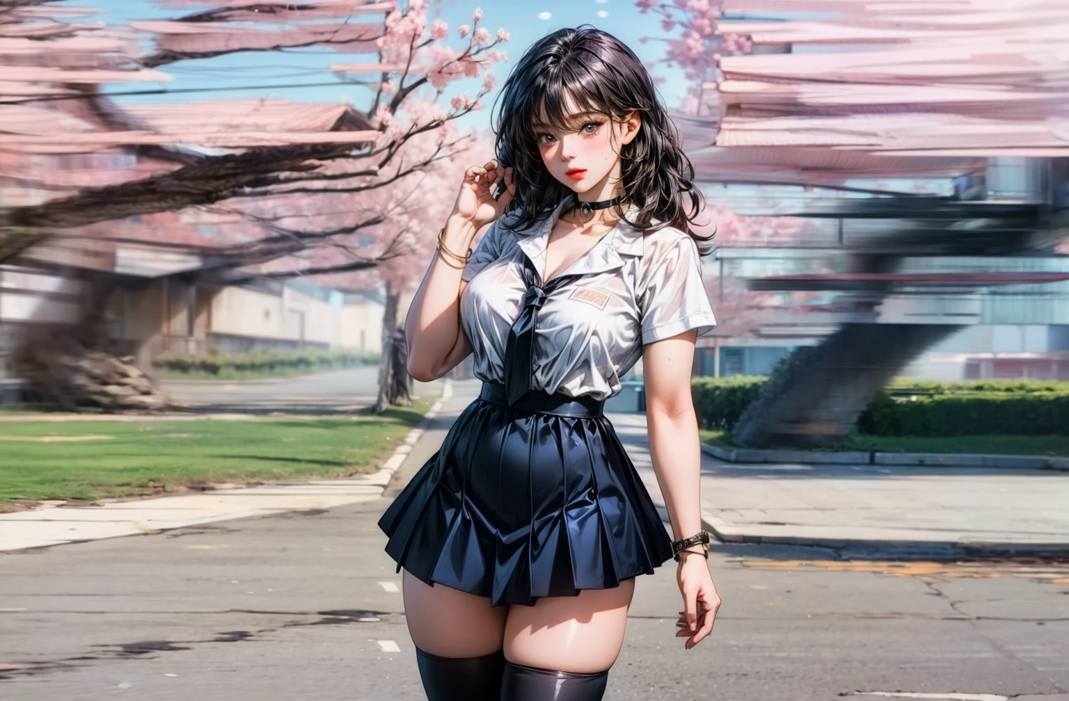 Jovem de 18 Anos de idade, dressed in skirt and bra 