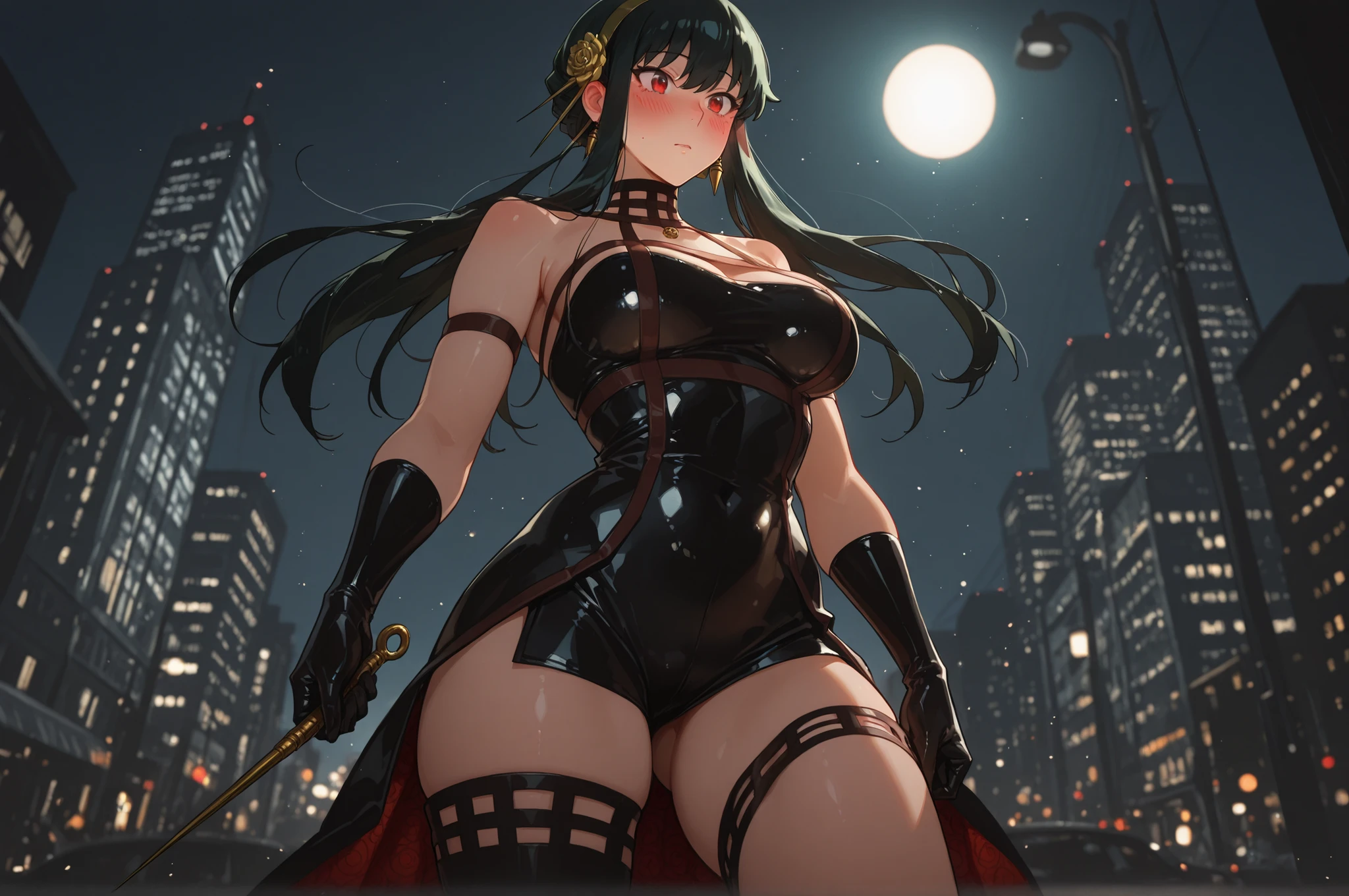 masterpiece、Highest quality、simple、beautiful、Anime illustration、Draw a woman in a big way、Completely naked、Large Breasts、Titty fuck、Giantess、Hall々Stand with、Hands on hips、giantess、Black Hair、Long Hair、Low - Angle、Destroyed small town、Destroyed Tokyo、City in Ruins、Smoke is rising、The fugitive々、Destructive illustration