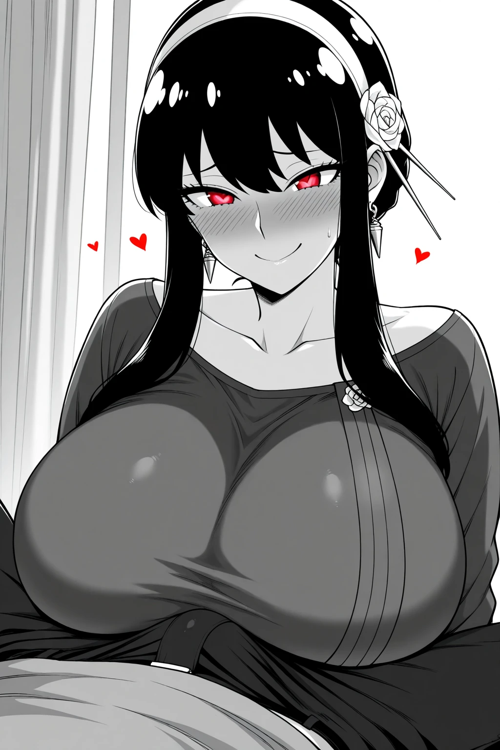 25-year-old female,Slim body,Wearing jeans,Clothes become translucent due to sweat sticking to the skin,Showing off her curvy figure。With plump breasts and round buttocks,The jeans were clinging to her body.,Sweaty,Blushing cheeks,Looking shy and embarrassed,Nervousness,Black long hair,big eyes,Beautiful face,Wear a white loose T-shirt,The hem of the T-shirt covers part of the lower body,Kneel in front of the mirror,Hands grasp the chest,Breast deformation,Fingers sink into breasts,Expression of surprise and confusion,Stick out your tongue,White fluid leaking from chest,Red cheeks,Slight sweating。
