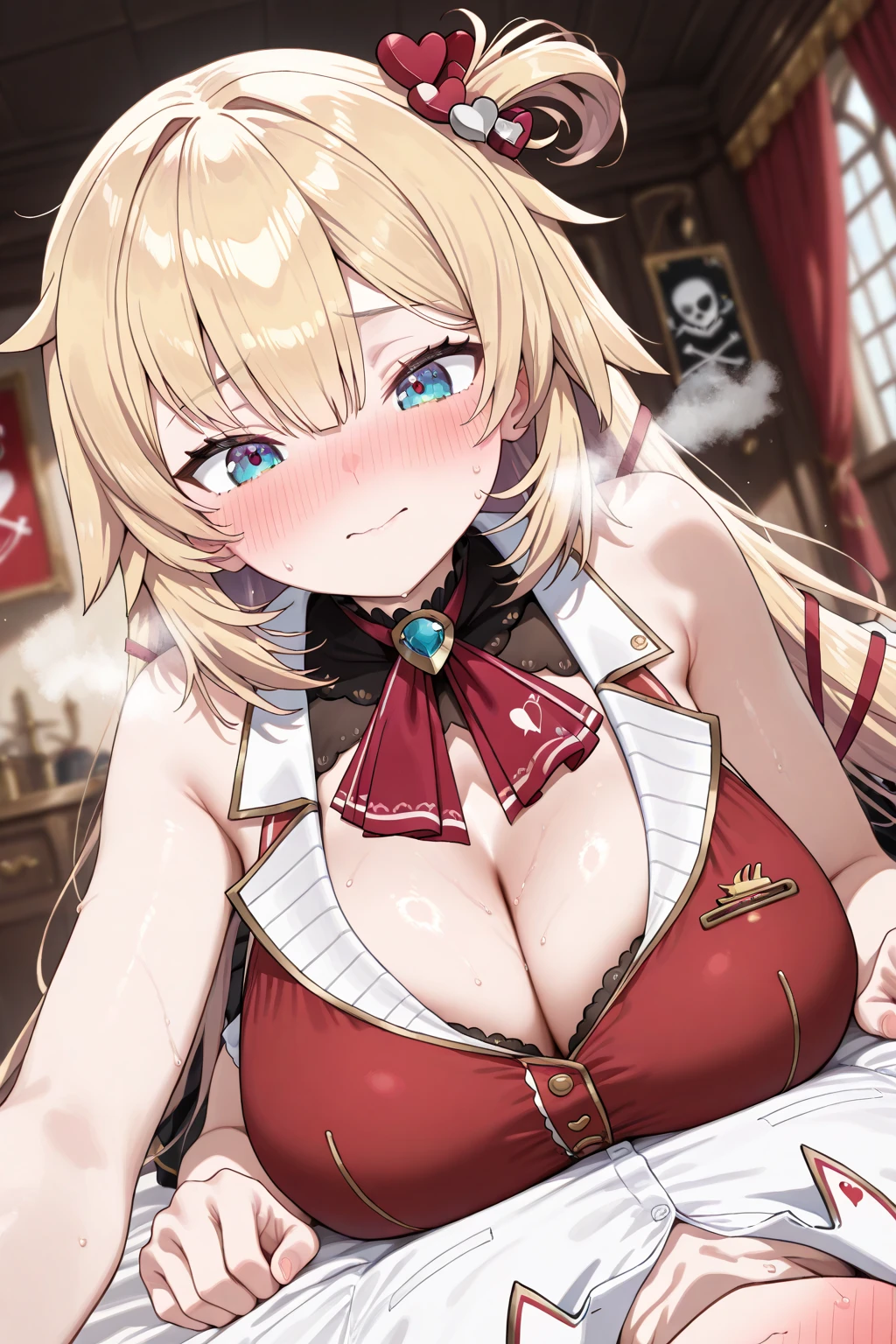 1girl, sexy, red eyes,5 rpg classes, big breast, character sheets, various pose and expression