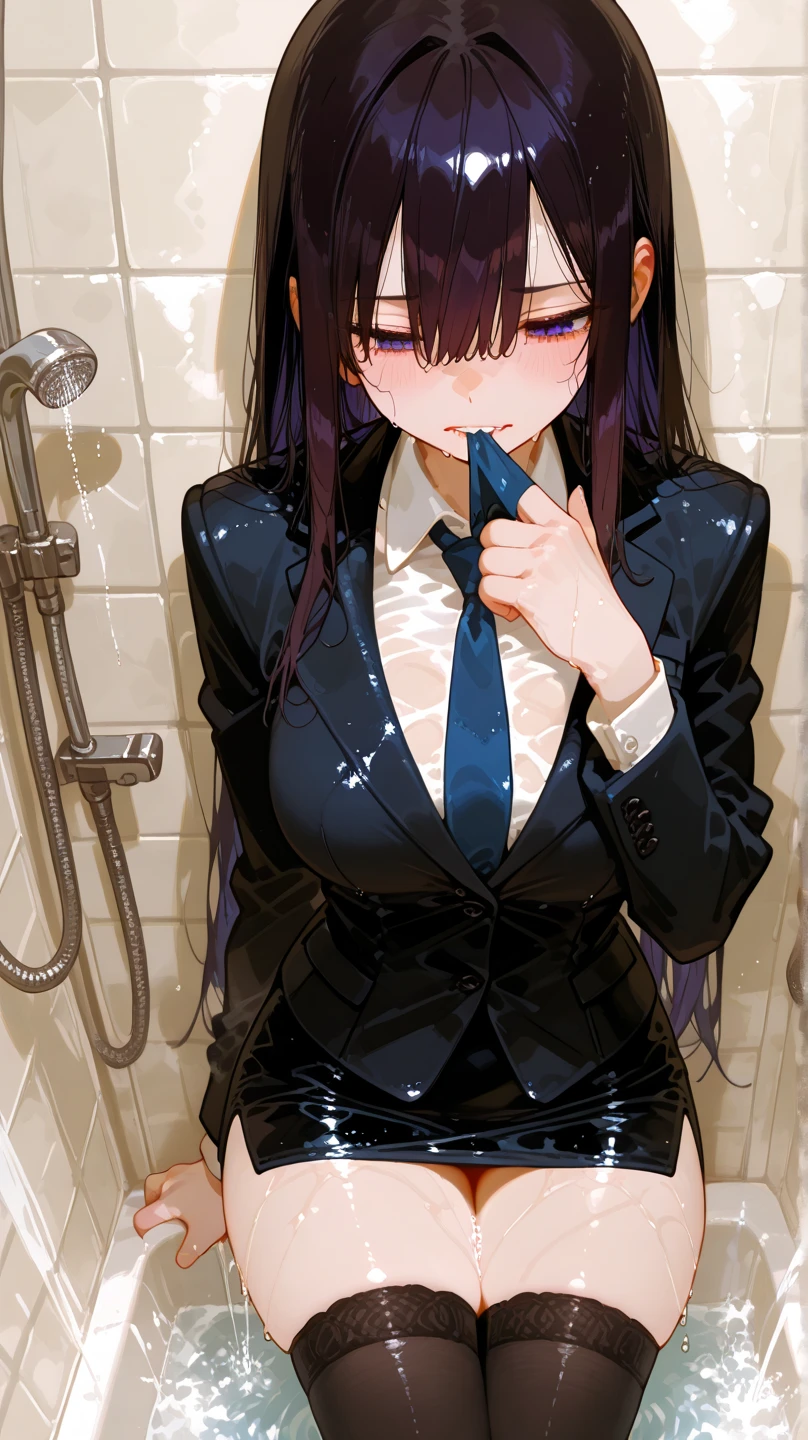 nsfw,(highest quality,masterpiece:1.3),disorganized,High resolution,16k, 超High resolution, official art,figure,very detailed,anime color,perfect hands, perfect fingers, perfect legs),cawboy shot from front:1.0),BREAK solo, 1girl, 18yo, an extremely beautiful girl, beautiful face, perfect face, cute symmetrical eyes, double eyelid, midium breasts, puffy_nipples, (perky breasts), narrow waist, (pubic brown hair:1.5), bsp, pussy juice dripping, ((midium hair, brown hair,ponytail)), (((green Frame glasses:1.5))),siting, toes, Boot sole, (nipple, belly button), (woman bisiness suit:1.5), (glowing skin:1.3), (Sweat:1.4), (pubic brown hair:1.5), (open vagina:1.3),indoor,office,(((multiple boys, peeing on a girl,multiple penises, gangbang))),(((ecstasy)),(((ahegao:1.2))), saliva trail, nose blush,(one eye closed:1.5),((out tongue:1.5)),cleavage of the breast,impatience,(happy smile:1.5),(look at camera),((cum on Face:1.9)),((cum on body:1.9)),(cum on pussy:1.9),(sex,cowgirl:1.5)