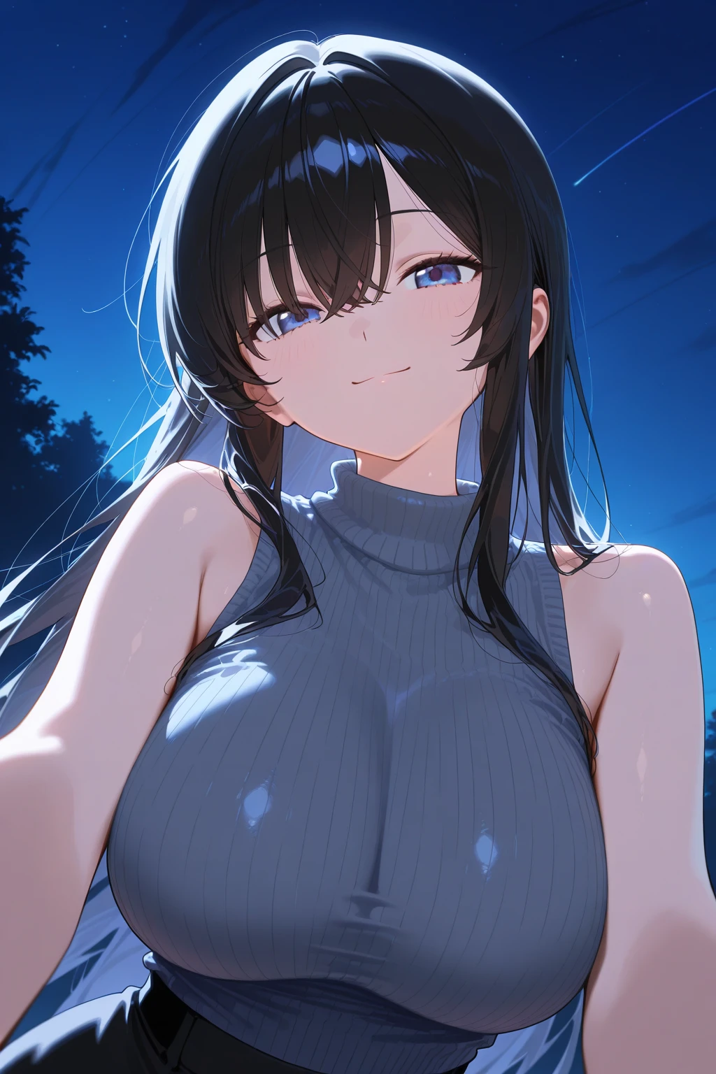 bangs, sidelocks, black hair, long hair, black hairband, perfect shiny hair, blue eyes, ultra-detailed eyes, iridescent shiny eyes,, , , empty eyes , large breasts, solo, nipple, , Heavy snowfall area, Freezing wet crying ,naked, flooding, lightning, inferno, running, bloodshed
