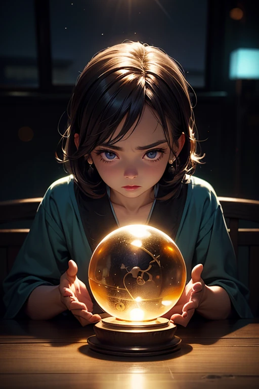 1girl holding  an orb in hands,liquid,still life,blurry,shadow,shiny,<lora:neurocore:0.1><lora:SD Add more details:0.75>