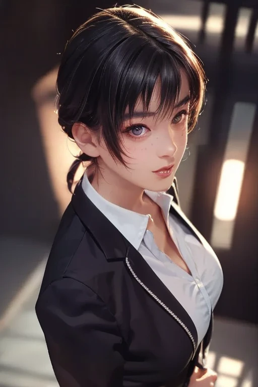 anime - style image of a woman in a short skirt and jacket, Smooth anime CG art, made with anime painter studio, Realistic anime 3 D style, photorealistic anime girl rendering, drawn in anime painter studio, Photorealistic anime, anime styled 3d, 3 d anime realistic, maya fey from ace attorney, Makoto Shinkai. High detail, anime realism style