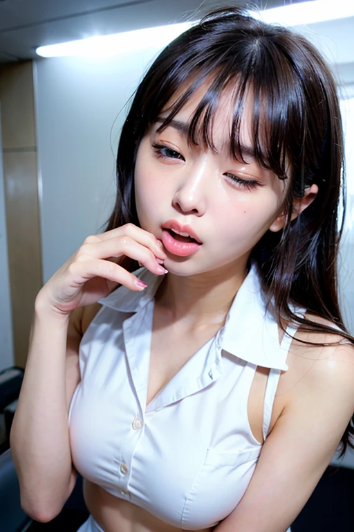 overgoodrapeclimaxfeelings's gspots, (Age 13:1.5), (Lust&#39;s face:2.2), Third rule, Style - Psycho, girl in white dress, Ultra high resolution, alone, __body parts__ Delicate and realistic skin, big, official art, All-in-one 16K wallpapers, Special details, beauty and aesthetics, beauty, Masterpiece, best quality, In cyberpunk city, Great atmosphere, Calm color palette, Calm mood, soft shadow, shiny hair, Shiny skin, Glow cut, chibi, coordination of finger proportions