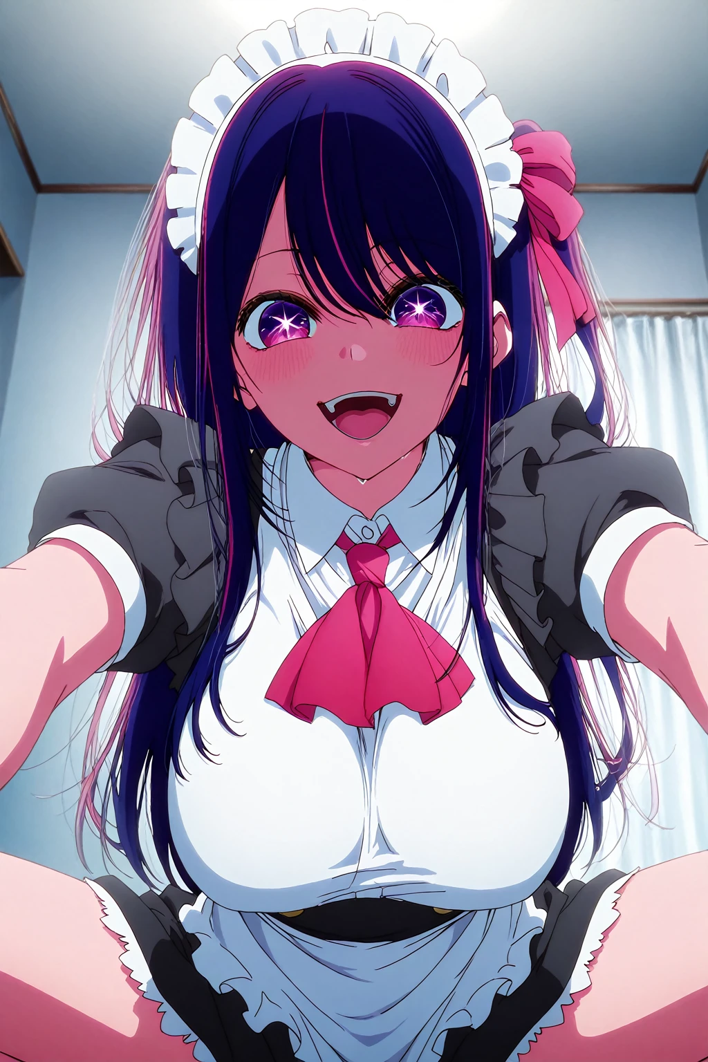 ((Highest quality)), ((masterpiece)), (be familiar with), Perfect Face, indoor, Bedroom, Watching the audience,
One woman, Hoshino Ai,
Open Mouth, Ecstatic expression, blush, smile,
Small breasts, Flat Chest, Young Girl, , , Girl,
Long Hair, Long Hair,
Fully nude, Nipples exposed, Sex with a man with a big dick, 膣内ejaculation, Semen is taken, Insert a into your, Sex in missionary position, , Leg spread,