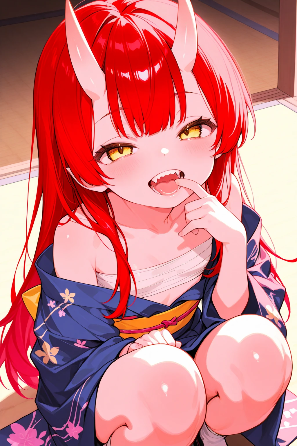 Red hair, green eyes, Anniedef, short hair, naked, white background, smoll stature, flat cheast, flat tits, show pussy, unclothed. medium thighs, small breasts, 1 girl, one girl, Open mouth, small stomach, curvy waist, round butt, show tits, small belly, clear skin, 1 girl, cute girl, smoll tits, eyes make up, curvy waist, good butt, purple shirt, black eyeshadow, baggy eyes, eyeline, fake bear ears, flame, angry, look at viewer, drained makeup, fringe hair, one girl, pink pussy, angry, pink backpack, one girl, 1 girl, 1 girl, one girl