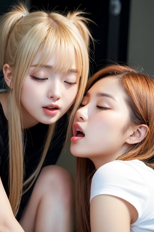 (girl grabbing penis:1.5), (giving blowjob:1.5), (lips covering around penis:1.3), korean, (mouth open:1.3), (realistic humid skin:1.3), (nude:1.3), (curvy body:1), (hotel room), bed, (small breasts:1), detailed face, (soaked cheek:1.2), detailed eyes, heavy eye makeup, (aegyo sal:1), (puffy eyes:1), (depth of field, photo realistic, best quality, ultra high res:1.2),  (ulzzang-6500:0.66) <lora:koreanDollLikeness_v10:0.2>