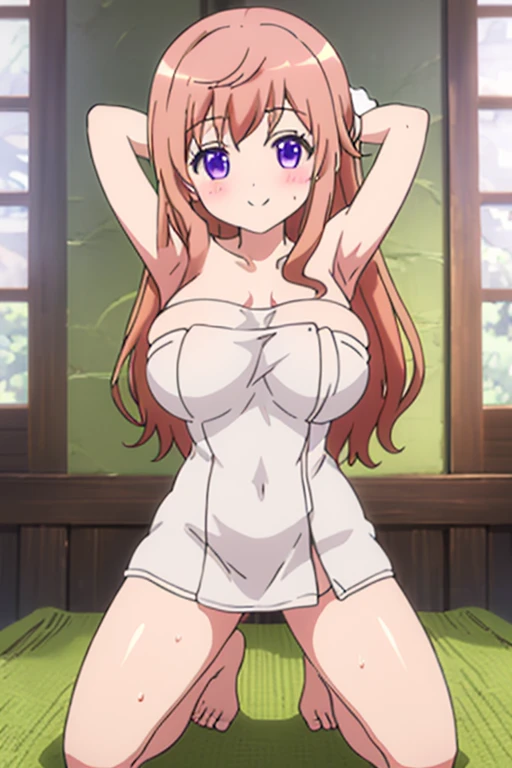 naked wizard, position: face down, on a bed, she is hypnotized, his eyes reflect hypnosis,medium tits, NSFW
