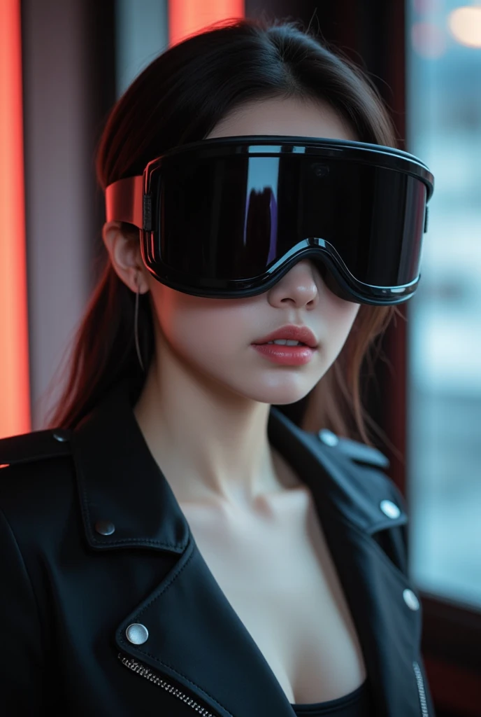 Best quality, one person, ((masterpiece)), 8k, raw, ((a hot chick young beautyful big girl)), ((detailed face)), (there is a dark cyber room in the background), (good anatomy), detailed eyes, detailed face, (((straight long black hair))), (((black lacy lingerie with Garter Belts Sexy ))), ((nurse outfit)), (((good anatomy))), (big tits), (((posing with her breasts))), facing the camera, makeup, (PUSH UP TITS), (((WEARING A VR Headsets))), (tits on focus), fullbody