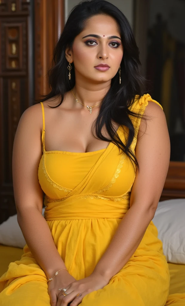 Indian model lookbook Plus size wearing saree beach background 