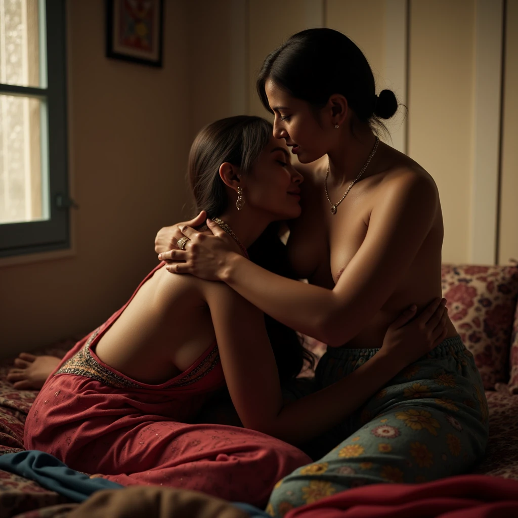 woman giving massage to a man
