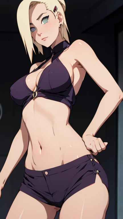(1 girl), Alone, (Rubi Hoshino), (((Very sexy black bikini))), {{{standing}}}, (full body photo), wearing black high heel shoes, Toned thighs, muscular belly, slim body, thin arms, wide hips, thin waist, big ass, medium breasts, at school in the classroom, (((in a bad mood))), (with hands on hips), (pink blonde hair) , star-shaped white pupils in the left eye, eye reflection, glowing eyes, anime, anime style, cinematic lighting, ray tracing, panorama, Sony FE, hard drive, master piece, accurate, anatomically correct, Super Detail, high quality, very high resolution, hard disk, 16k