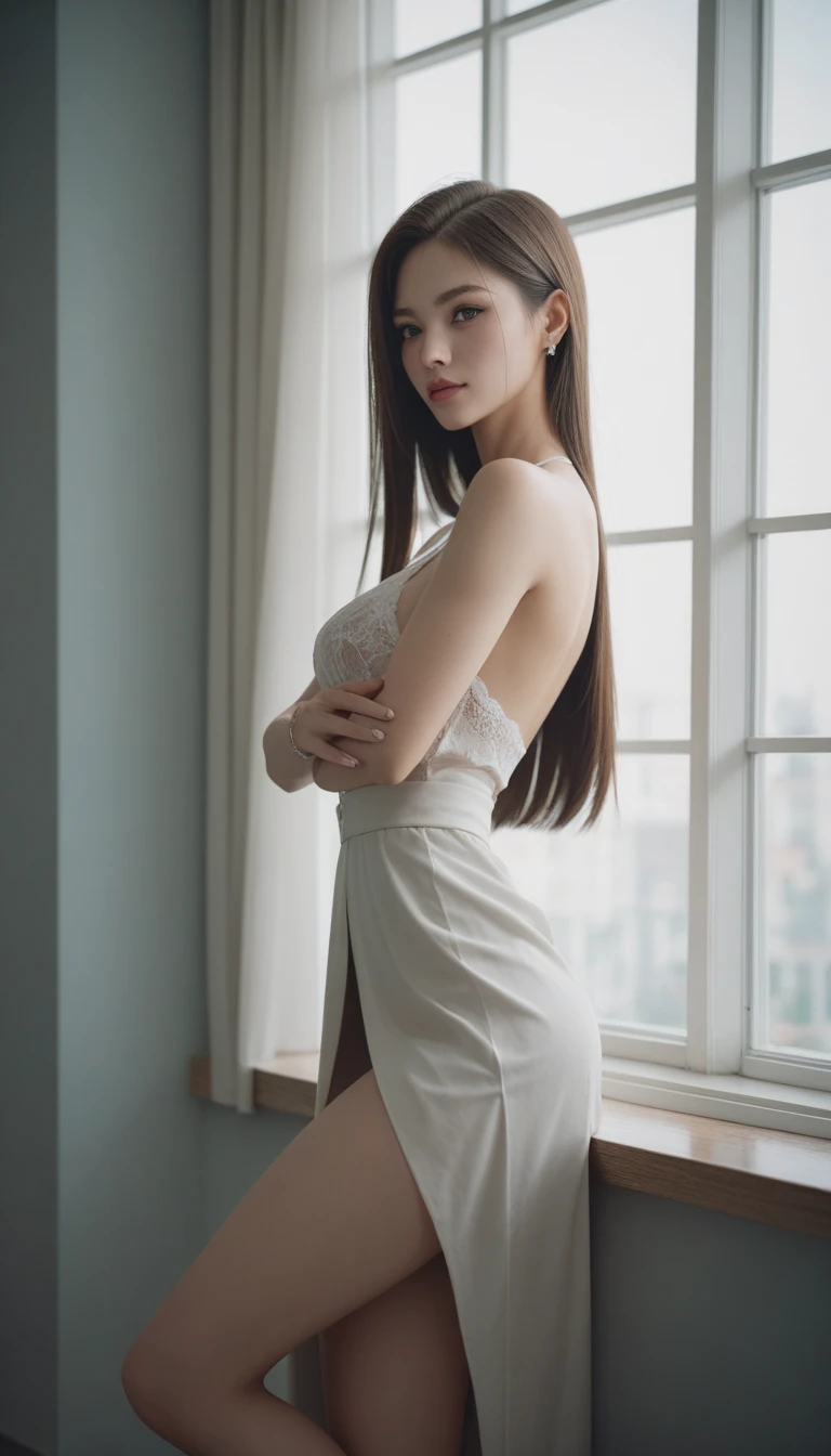 AncheReddressgirl, ((bare shoulders)), ((full chest)), ((short skirt)), ((Sexy Legs)), ((whole body)), Really usable, fashion girl, red lips, mature woman, Exquisite makeup, Big eyes, beautiful, (best quality, Masterpiece:1.2), Very detailed, (Really usable:1.37), ((Random scene, Random shooting angle)), ((sexy long legs)), youthful and energetic, Charming model, (delicate eyes, delicate lips), Show a bright smile, Create amazing girl images., Warm colors, Very high color saturation, official art, CG ที่Very detailed, unity wallpaper 8k, (high dynamic range :1.4), (Movie atmosphere),(light color), (The skin texture is natural., ultra-Really usable, soft light, sharp),(รายVery detailed), nighttime, moonlight