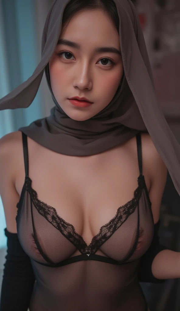 bellydancer, cyberpunk, javanese, (((hijabi))), cleavage, reflection light, chiaroscuro, depth of field, cinematic lighting, ray tracing, Sony FE GM, UHD, super detail, masterpiece, textured skin, high details, best quality, award winning,3D,hdr(HighDynamicRange),Ray tracing,NVIDIA RTX,Hyper-Resolution,Unreal 5,Subsurface scattering、PBR Texture、post-proces、Anisotropy Filtering、depth of fieldaximum definition and sharpnesany-Layer Textures、Albedo e mapas Speculares、Surface coloring、Accurate simulation octane rendering of light-material interactions、Two-colored light、largeaperture、Low ISO、White balance、the rule of thirds、8K raw data