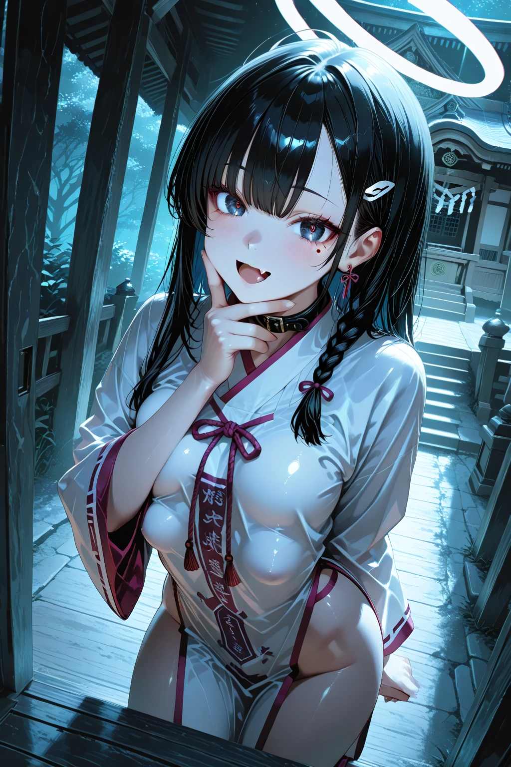 (nsfw),(super fine illustration,8K CG wallpaper,best quality,extremely detailed,ultra high res,best aesthetic),(cowboy shot,from front),1girl ,idolmaster, ((yukimi sajou)), (12yo,beautiful girl),((((beautiful dark orange eyes)))),(((beautiful dark blue hair))), (((midium straight hair)))),(((Blunt bangs))),(wet skin),(sweat),(steam),((flat chests,very small breasts)),((mini)),(petit)),(gorgeous wedding dress:1.5),(wedding veil, white corset, white lace legwear, ??????, white wedding grove:1.3), ,(open clothes),(wet clothes),(first round),half-closed eyes, ?????? face, O-face, blush cheeks, arched back, (vaginal penis:1.2), (a Faceless male), ,(((carrying ???))),hetero, man in below, (intense ???:1.7), (??? out:1.2),(red carpet),(((multiple boys, peeing on a girl,multiple penises, ????????, holding ?????))),((ecstasy torogao, saliva trail, nose blush,one eye closed,out tongue)),cleavage of the breast,happy,((smile:1.9),((??? on body:1.9)),((??? on face:1.9)),((??? on hair:1.9)),(???????, ??? in mouths:1.3),(vulgarity),((wedding chapel:1.5)), (indoor, church, many stained glass window),look at viewer,