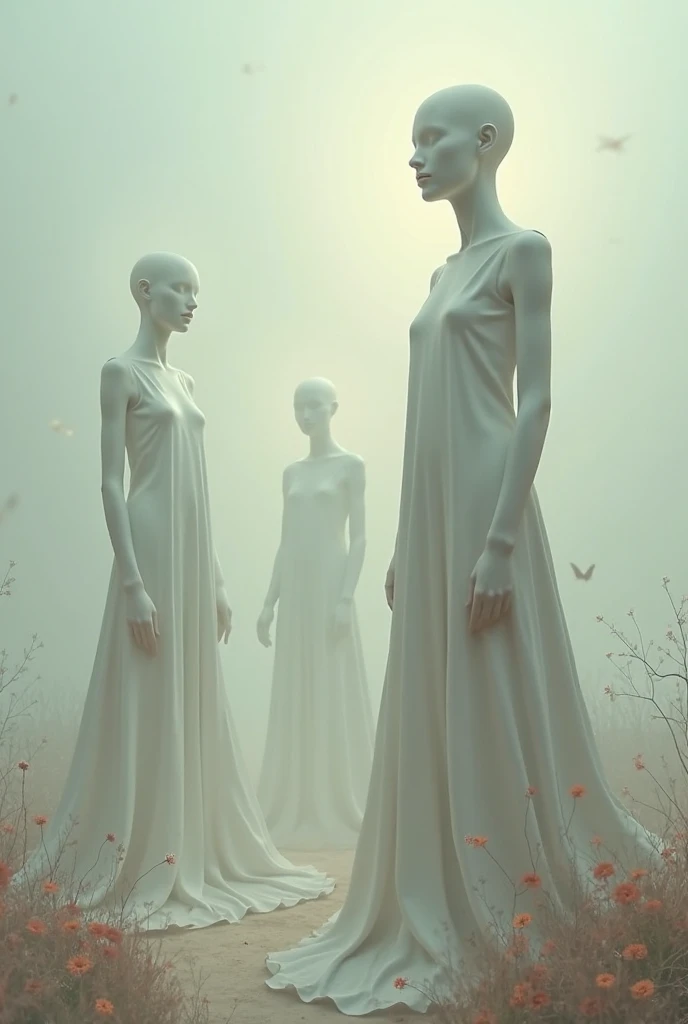 film effect,high definition detail,wallpaper hd,offcial art,((Translucent humanoids)),The body glows,Walk on the water and reflect,Woods weeds,light and shadow effect,Stunning scene,closeup cleavage, astronaut walking