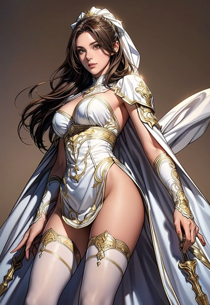 Best Quality, Masterpiece, Ultra High Resolution, 1Girl, Film Lighting, batgirl attractive, sheer white lingerie, seductive, white skin, extremely large natural breasts, standing up looking to the side, profile view ((slim waist, wide hips and thighs, perfect beautiful seductive physique)), full body