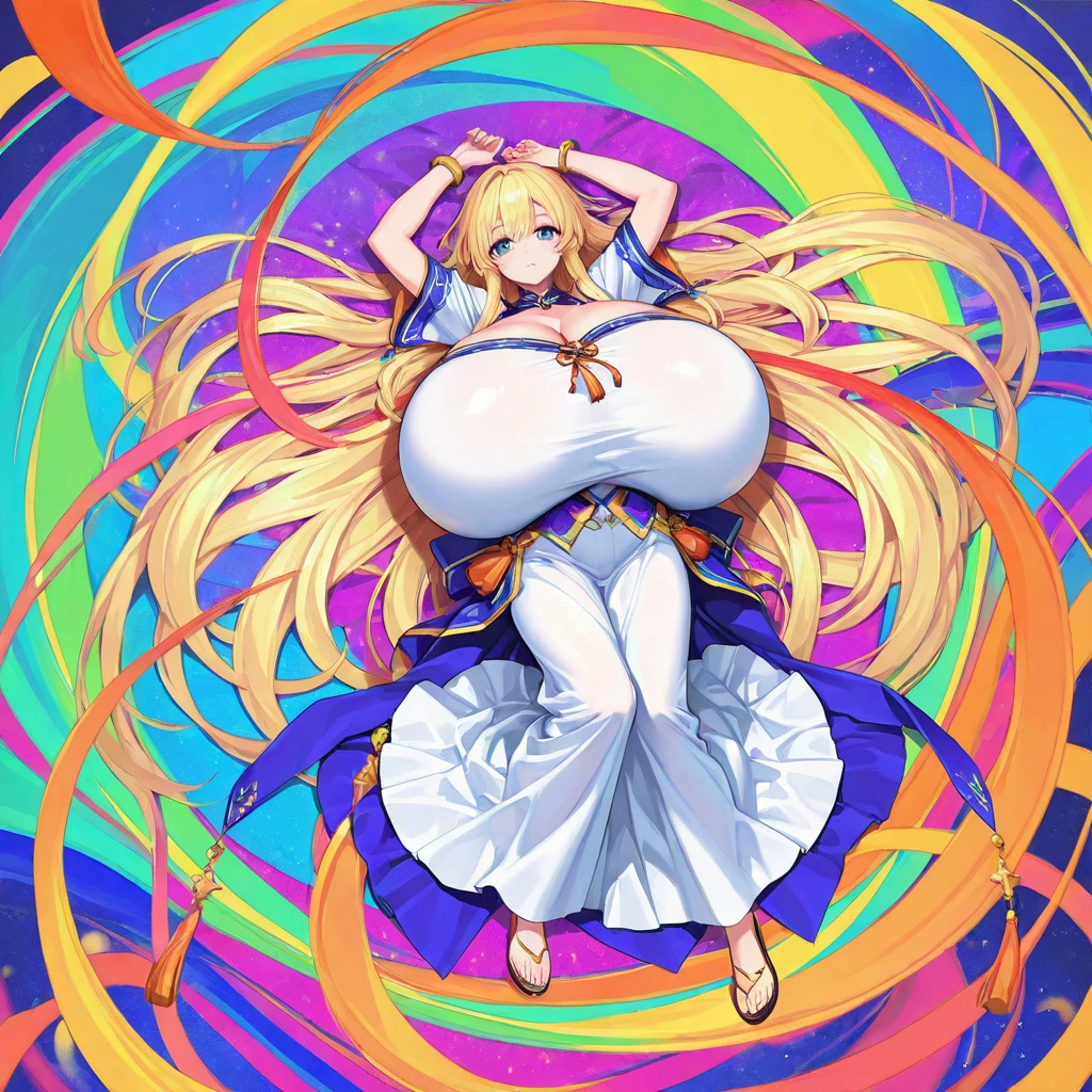 (best quality,An unrivaled masterpiece:1.4),Highly detailed 4K CG,(Big, mint-colored eyes that were unreasonably bright.:1.2),The round face has beautiful details.(voluptuous:1.4)elf(gigantic bust:1.8)(lots of long blonde hair: 1.4),adult(smooth, Side lock:1.2)charming(Beautiful dress with intricate details.:1.3)(Zelda)(Celestine: 1.2)(alone:1.4)(1 girl: 0.5)(Facing the audience:1.2)(arms behind back:1.2)(Cowboy Shot:1.2)(from above:1.1),scalping(curveมน:1.4)(curve:1.4)(Beautiful and brainless: 1.4)(Normal waist: 1.2)(thick lips: 1.3)small nose(smile softly: 1.2)rock,tree, plant,bush, (shy blush:1.4) dynamic poses