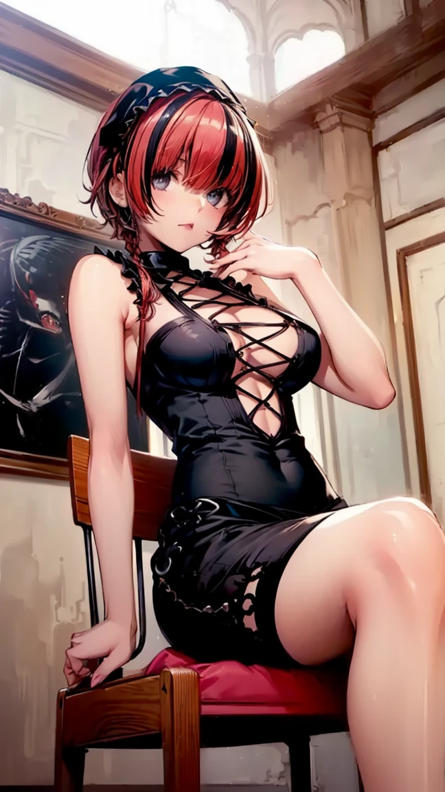 remove animal, remove dog, from picture. Redraw her left hand.