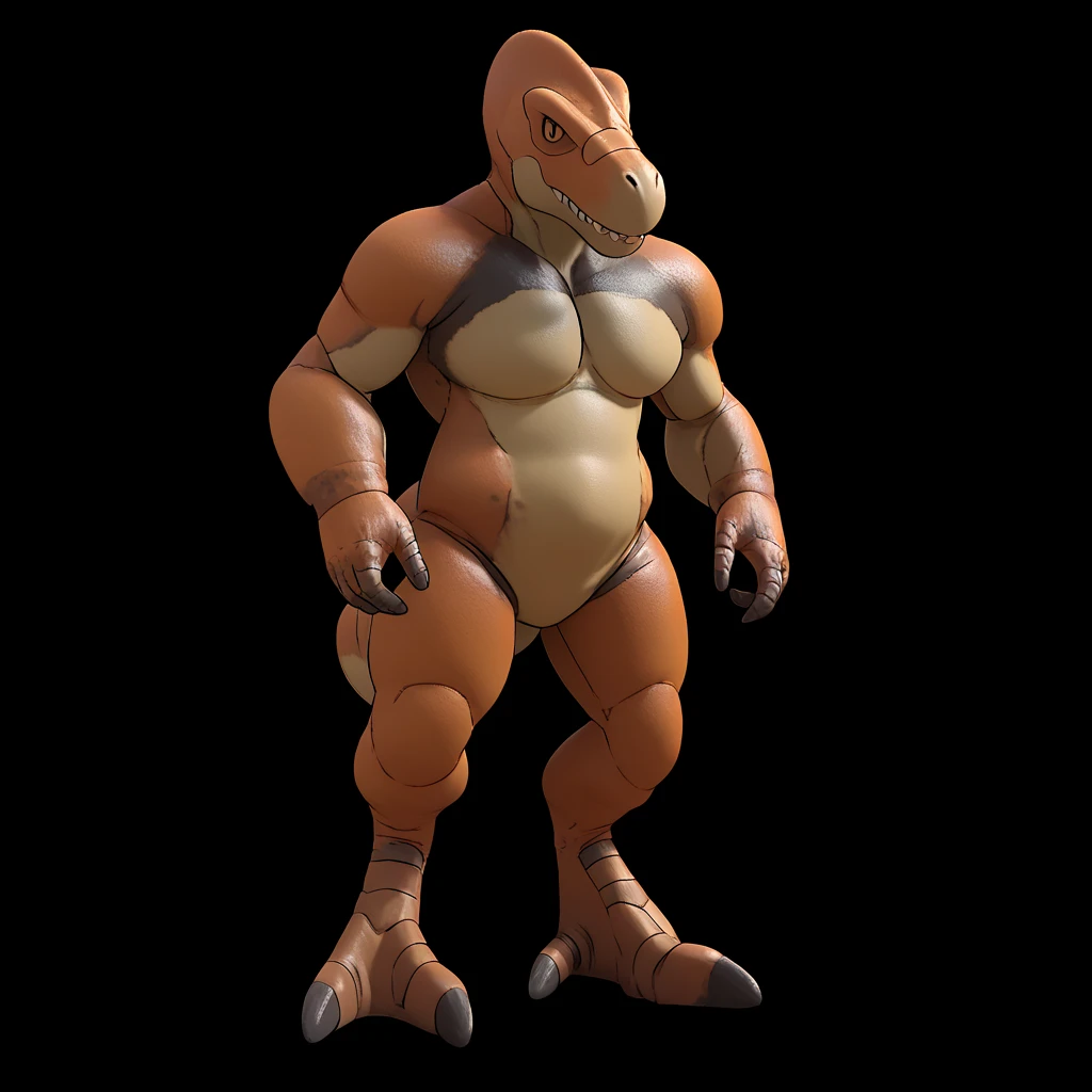 High-Quality 8K Masterpiece of a Solo Anthropomorphic Mature Woman as a Fierce Tyrannosaurus in a High-Leg Leotard
Description: Create a visually stunning, high-quality 8K masterpiece that realistically portrays a solo anthropomorphic mature woman transformed into a fierce Tyrannosaurus. The focus should be on her captivating presence and powerful aesthetic.
The woman should be depicted wearing a high-leg leotard that accentuates her sexy and confident nature. Her transformed body should possess scaly skin (scale rating: 1.3) that highlights her reptilian features. She should have claws (claw rating: 1.4) and dinosaur hands, showcasing her primal attributes.
To enhance her ferocious appearance, she should have sharp teeth, exuding a powerful and intimidating aura. Her physique should be thicc and muscular, with hard abs reflecting her strength and agility. The scales should be depicted with intricate detail, emphasizing her reptilian nature.
The woman should possess a busty figure, adding to her allure and emphasizing her mature femininity. Her hair should be styled in a way that complements her fierce and commanding presence.
This artwork should capture the essence of a mature woman transformed into a fierce and captivating anthropomorphic Tyrannosaurus. The image should be of the highest quality, creating a realistic and visually striking portrayal.
Please create a masterpiece that showcases the power, sensuality, and ferocity of this anthropomorphic mature woman as a Tyrannosaurus. Pay attention to the scaly texture, claws, sharp teeth, thicc physique, hard abs, captivating scales, and impressive presence.
