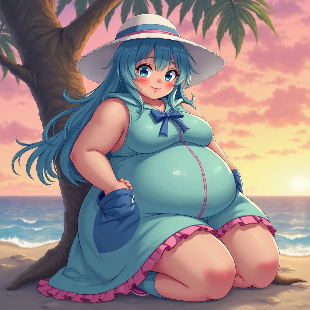 (1girl), hair scrunchie, hairpin, sidelocks, leather jacket, denim shorts, night sky,(hyperbelly:1.2), thick legs, big booty, green eyes,(big boobs:1.3), moon, stars, clouds, short green hair, smile, belly grab, nose, wide hips,(teal eyes:1.2), lips, white teeth,collarbone, navel, thighs, legs, multicolored hair, ponytail, eyeshadow, hair ornament, choker, bracelet, walking, (ussbbw:1.2), detailed face, wind, cherry blossom, night city, high heels, dark brows, cyberpunk , white teeth