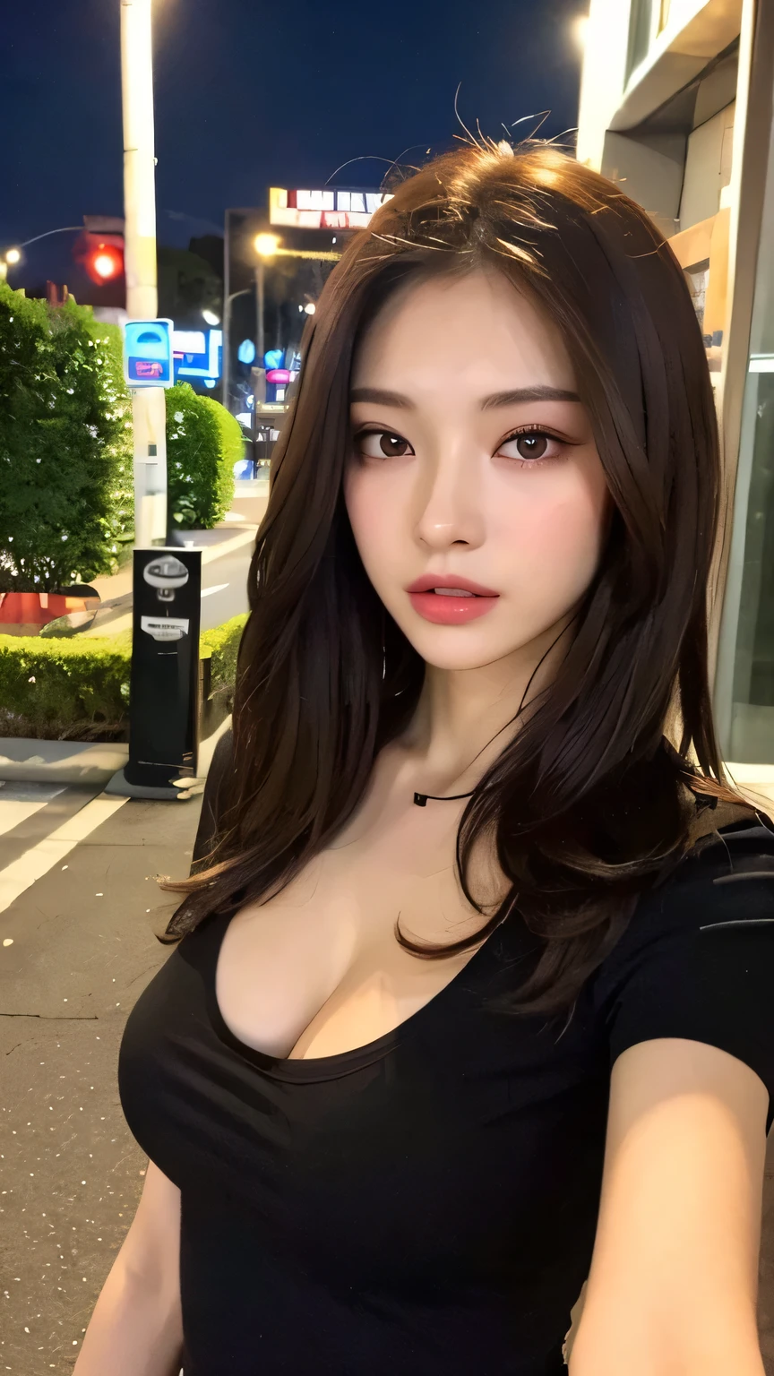 (8k, RAW photos, highest quality, masterpiece: 1.7). (Realistic, Photorealistic: 1.9). 1 girl. Japanese. Woman. Tokyo's cityscape. Night. Professional lighting. Photon mapping. Radio City. Big tits. See-through shirt. The tips of the are sticking out. Areola protruding. The shape of the pubic area is clearly visible. Gal. Lots of lashes. Pure black eyeshadow. Pitch black lip. Pitch black heels. Pubic hair. The lower abdomen bristles. Slender. The crotch is open. My are big and are about to spill out of my bra. Very much pubic hair. Pubic hair protrudes very much.
