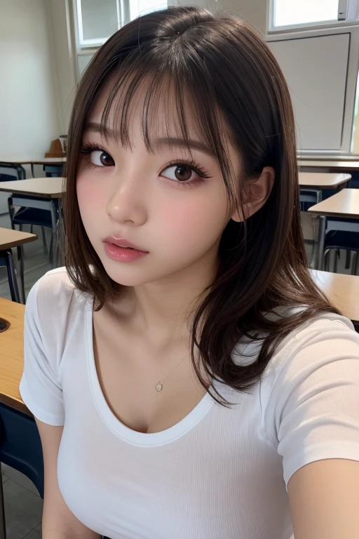 topless, , Light red, big nipple, (Breast milk:1.12), Straight bangs, long hair、Shrine maiden, Nude, , 、Show your nipples properly from the front、Japanese high school girl like in the photo, Pale-skinned girl, , , necklace, 15 years old, , , ,, 8K, , Plain eyes、, realistic breasts, , realistic girl, beautiful girl、kawaii junior high school student、I am studying, Brown Hair、Cheerleader、Open your mouth wide and shout、Frowning、Becomes half-eyed