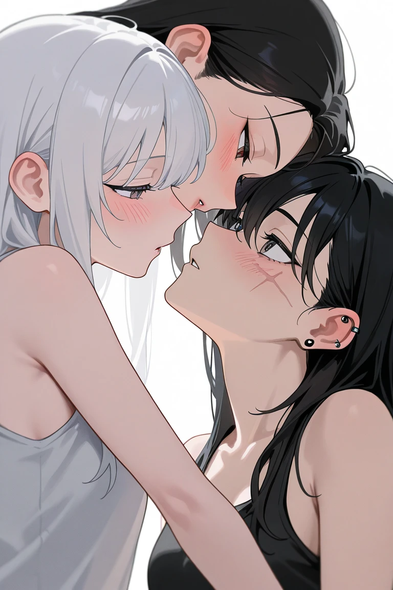 Browsing Caution,(Petite),(Two daughters of the same man),((Penis in the crotch)),(((((Nipple licking))))),2 blondes with low twintails,lips,Sweat,White Breath,Ecstasy face,Naughty sound effects,((2 frames))