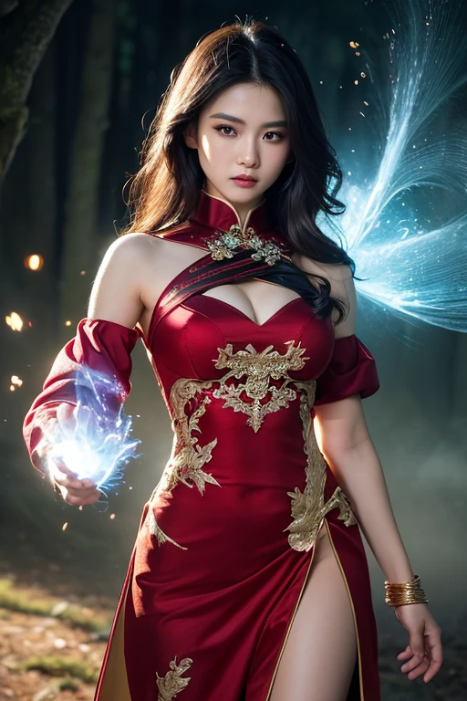 Full figure, seven -clinging shooting, 18 years old, wearing transparent science fiction clothes, exquisite faces, details, hands, ultimate details, amazing magnificence, LED internal lighting, Pedaipan style, fiber hair, glowing red iris, glowing red iris, standing,, slightly chubby with hydra halo in the background