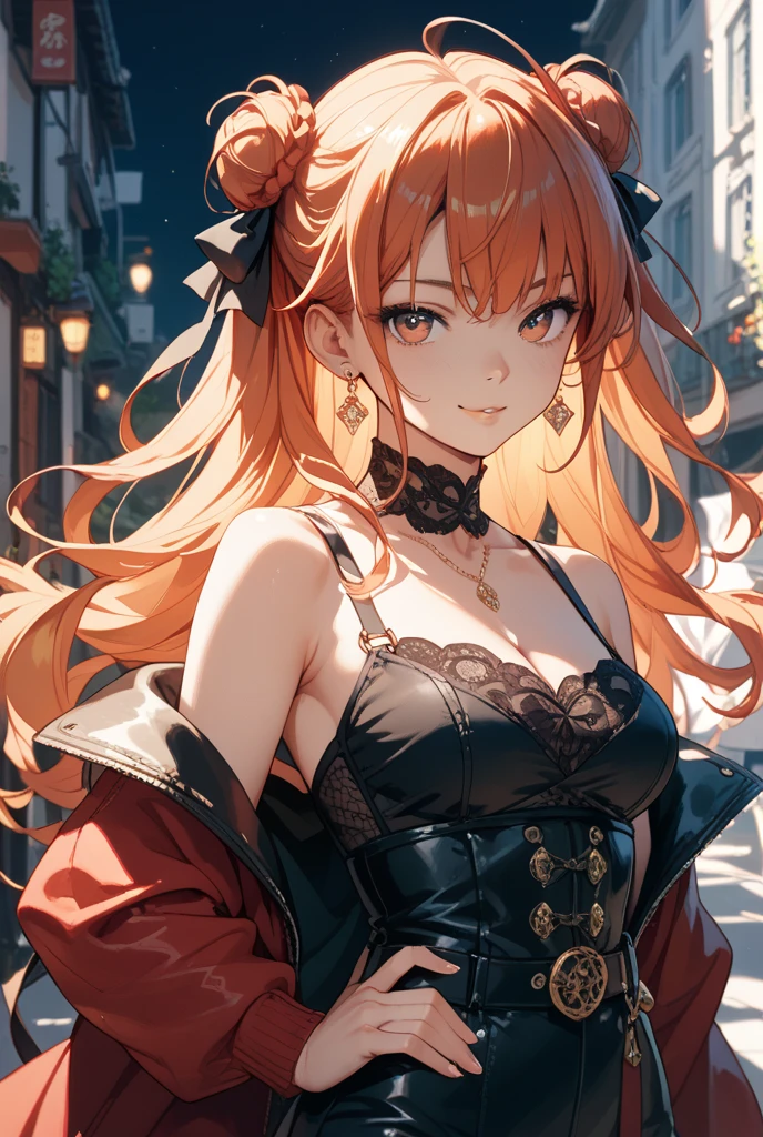 ((masterpiece)), ((best quality)), ((anime)), ((old effect)), ((90s anime)), girl, ((orange skin)), ((brown eyes) ), ((perfect)), eyebrow, nose, ear, mouth, lips, ((curly hair)), neck, shoulders, ((arms)), ((random background color)), lustful,
