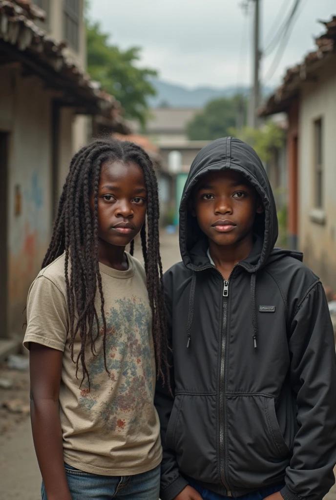 exclusion social en petare, children sitting on the street in petare