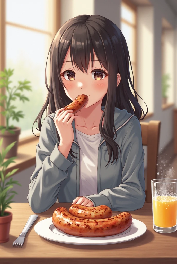 nsfw,,fellatio,sucking a penis,(tareme),,solo,brown straight hair,bukkake,white dress shirt,cream school cardigan,pleated checked skirt,sideshot,at public restroom,look up,kneeling on floor,(blushed:1.1),adult curvy body,(bukkake)