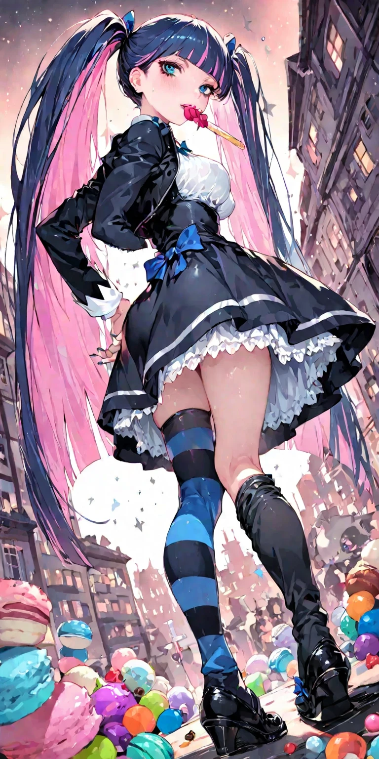((Mirimnava))、(A bright smile)、 Twin tails、(Black spats)