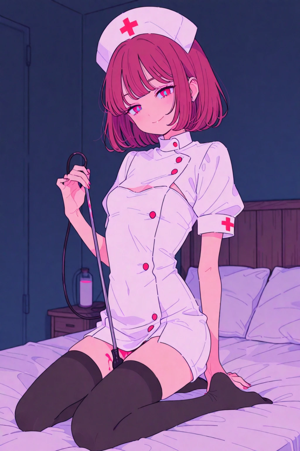 uploaded on e621, by Bayard Wu, by Thomas Benjamin Kennington, by Einshelm, solo anthro, ((Portrait)), ((Wear a nurse uniform, open medical gown)), (white stockings, lacy lingerie), (detailed Bonifasko lighting), (Detailed fur), (detailed skin), (Cinematic lighting), ((Detailed background, hospital room)), (half body shadow), [ambient light on the belly], [explicit content], [sharp-focus], (shaded), blue eyes, (pink hair in a bun), Average Breasts, pectoral muscles, Fluffy pony, MLP, My Little Pony, (Nurse Redheart), white skin, fluffy tights, fluffy chest, furry fantasy art, anthro art, commission for high res, Furry art, pov furry art, Sakimichan is beautiful, Masterpiece, Best Quality, Detailed image, Bright colors, Detailed Face, perfect  lighting, Perfect shadows, Perfect eyes, focus on girl, flawless face, gorgeous body, Hourglass body, feet focus (hooves in latex), Fluffy, fluffy girl, Body fur, 1girl, full body, Detailed fur, Balanced coloring, ((Long mane, pony tail)), Furry, (attractive body:1.5), perfect legs, (hooves in stockings), {(sits on a huge patient's dick:1.3)}, {((heavy breathing)), (open mouth), (half-closed eyes), (saliva), (orgasm), (ahegao), (pleasure expression)}, into the lust, (under the influence of an aphrodisiac), (mind blind), tears, ((wet pussy:1.2)), (stomach deformation:1.2), 