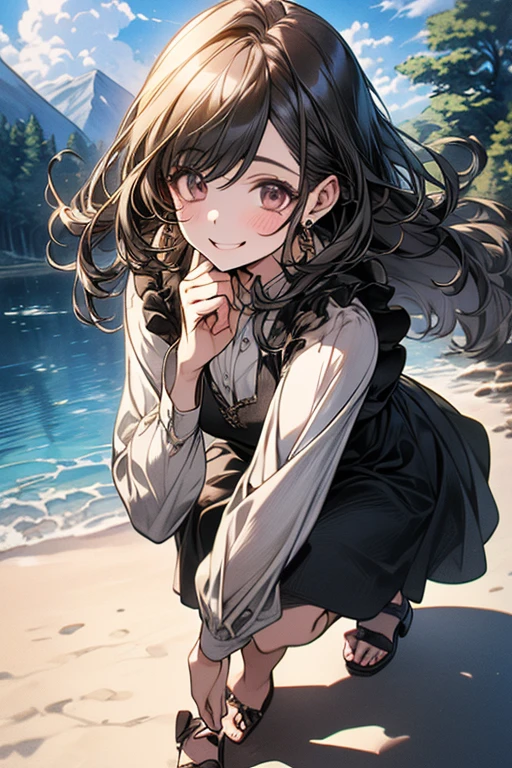 evil smile, smug, excited, full-face blush