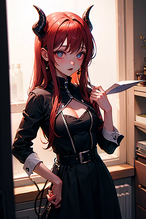 Sunsethuman, Sunset Shimmer, Sunset Shimmer from my little pony, Sunset Shimmer in the form of a girl, arm muscles,Long-sleeved shirt, On top of the blouse, school black jacket, Long skirt, tights, shoe school, black stockings, big breastes, the perfect body, selfie, selfie in mirror, iphone