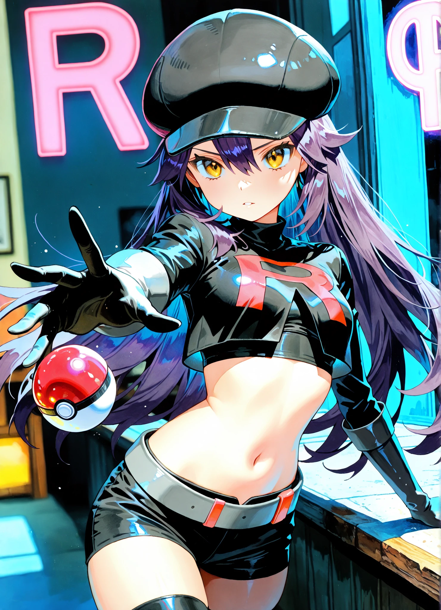 cartoon of a cat dressed as a mouse with a hat and a cape, cute mouse pokemon, maplestory mouse, inspired by Kanbun Master, female rouge assassin, anya from spy x family, clean cel shaded, an anthropomorphic gangster rat, kemonomimi, badass pose, smol, sfw version, attack pose, pikachu as a human