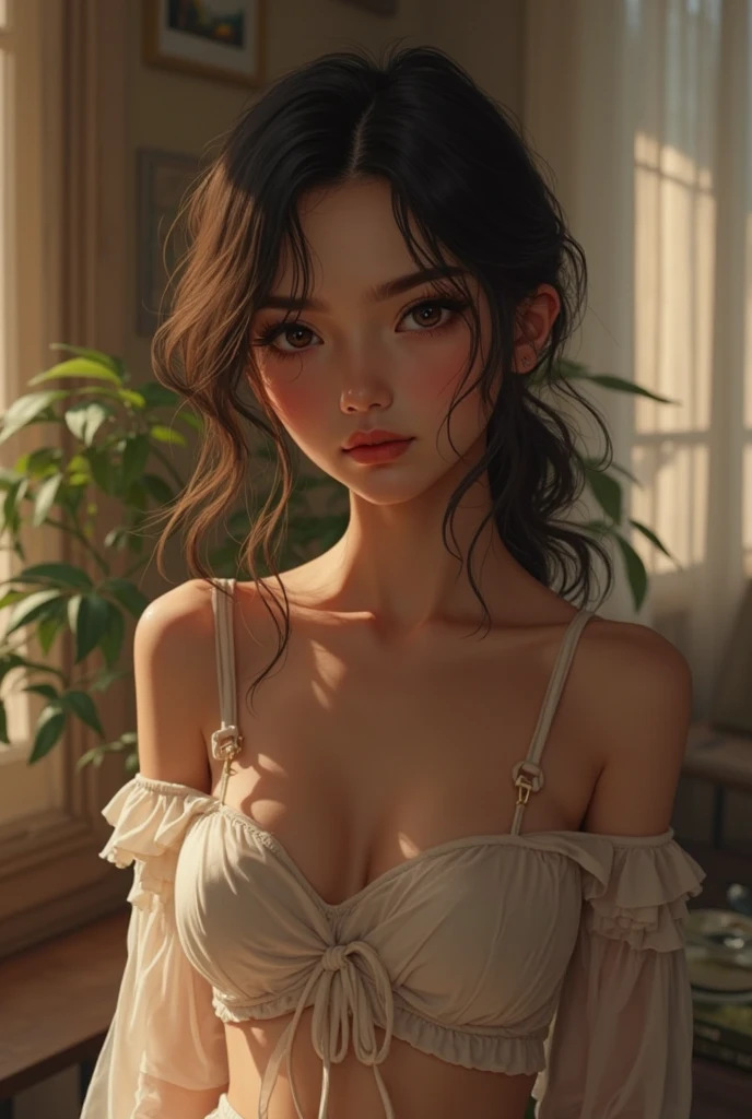 Step into the glamorous world of the 1930s with this captivating photograph of a female influencer, (Yujin, gorgeous, elegance, asian, double eyelids, super cute), (masterpiece, ultra quality, high resolution, realistic, 8k, intricate: 1.2), who effortlessly embodies the style and sophistication of the era. This image transports viewers to a bygone era where elegance and grace reigned supreme. Captured using a vintage-inspired camera setup, a Leica M3 rangefinder camera paired with a sumptuous Leitz Summicron 50mm f/2 lens, renowned for its ability to render exquisite details and provide a subtle, dreamlike quality to the image. This combination creates a sense of nostalgia, perfectly suited to encapsulate the essence of the era. The lighting is delicately arranged to mimic the soft, diffused glow of classic Hollywood studio lighting. Gentle shadows play across her face, accentuating her flawless complexion and accentuating the vintage allure. Natural light pours in from a nearby window, casting a warm, golden hue that bathes the scene in an ethereal glow.