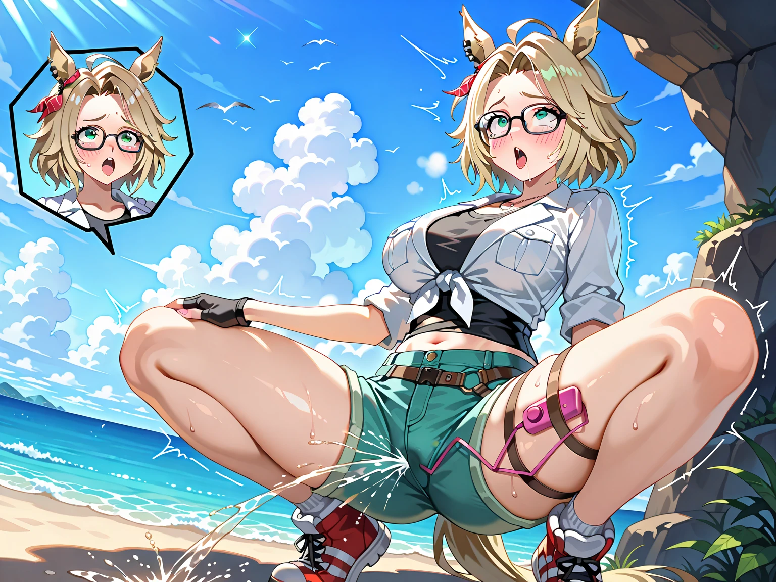 Anime. 1 Girl. Cute girl. Slave. Urinary incontinence. Diarrhea. Disabled person. Paralysis of the lower body. Blonde hair. Long hair. Wavy hair. Green eyes. Beautiful eyes. Perfect eyes. Expressive eyes. Ideal face. Beautiful nose. 16 years. Medium breasts. Beautiful breasts. Urinary incontinence. Wants to pee. I need to pee. Strong, desperate urge to pee. Hands on crotch. He squeezes his crotch tightly. Rubs the crotch. Knees together, feet apart. The girl can't stand straight. She peed herself. Urine leaks from the perineum onto the floor. Urine runs down my thighs. Diarrhea. Wants to poop. I need to poop. A strong, desperate urge to poop. She pooped herself with diarrhea. A stream of liquid feces comes out of the butt onto the floor. Ideal anatomical body. Dirty tunic. Torn tunic. Slave collar. Diaper. Dirty diaper. Diaper mess. Sitting. Sits in a wheelchair on a slave market. Full height. Slum. Slave market. Many people. Beautiful character design. Shiny skin. full body nswf. Official art. Extremely detailed CG Unity 8k wallpaper. Ideal lighting. Ultra high resolution 4K. Super detailed 8K resolution. A high resolution.