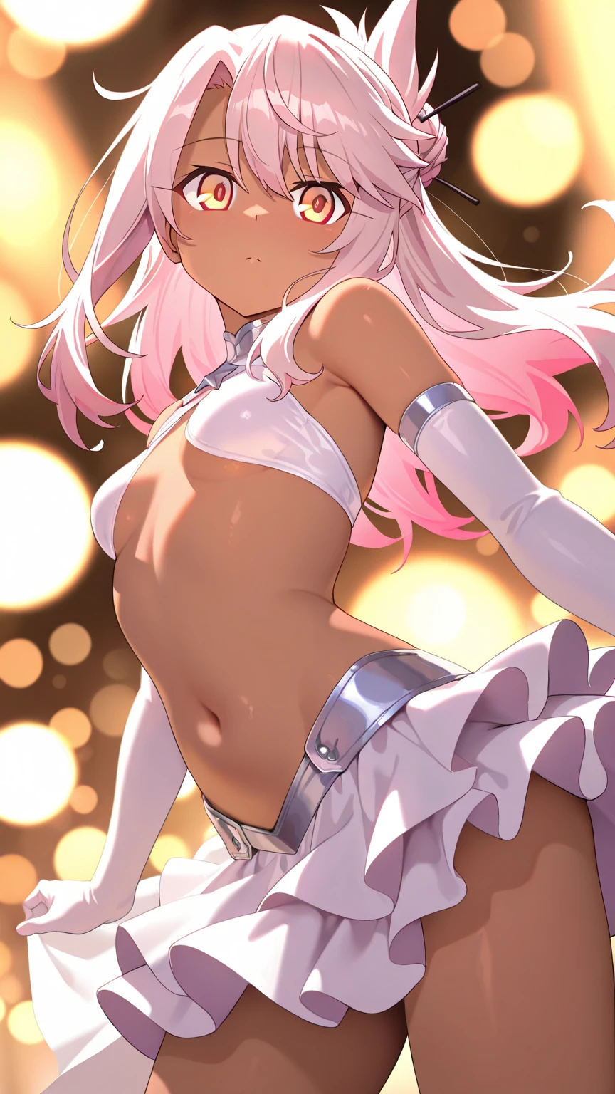 (((((Uta Completely naked masturbation behavior))))) ((((Live Stage Showing nipples woman器を見せる Spread your legs)))) (((woman sexy))),((Rainbow light)),(smile),Open your mouth Shining Background Shining Edges